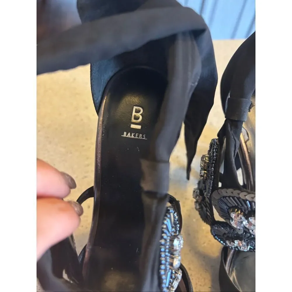 Bakers platform heels, wrap ankle